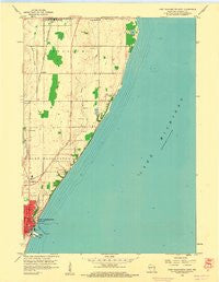 Port Washington East Wisconsin Historical topographic map, 1:24000 scale, 7.5 X 7.5 Minute, Year 1958