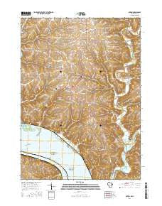 Potosi Wisconsin Current topographic map, 1:24000 scale, 7.5 X 7.5 Minute, Year 2016