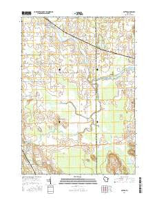 Potter Wisconsin Current topographic map, 1:24000 scale, 7.5 X 7.5 Minute, Year 2016