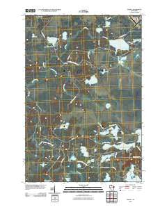 Powell Wisconsin Historical topographic map, 1:24000 scale, 7.5 X 7.5 Minute, Year 2010