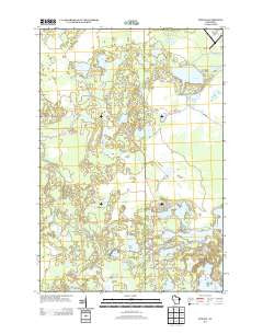 Powell Wisconsin Historical topographic map, 1:24000 scale, 7.5 X 7.5 Minute, Year 2013