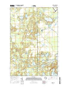 Powell Wisconsin Current topographic map, 1:24000 scale, 7.5 X 7.5 Minute, Year 2015