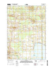 Poy Sippi Wisconsin Current topographic map, 1:24000 scale, 7.5 X 7.5 Minute, Year 2016