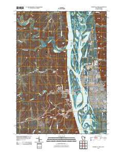 Prairie du Chien Wisconsin Historical topographic map, 1:24000 scale, 7.5 X 7.5 Minute, Year 2010