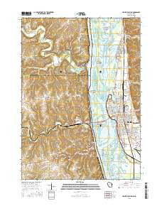 Prairie du Chien Wisconsin Current topographic map, 1:24000 scale, 7.5 X 7.5 Minute, Year 2015