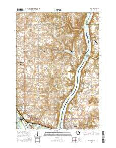 Prescott Wisconsin Current topographic map, 1:24000 scale, 7.5 X 7.5 Minute, Year 2015