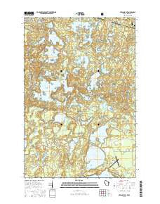 Presque Isle Wisconsin Current topographic map, 1:24000 scale, 7.5 X 7.5 Minute, Year 2015