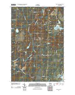Priest Lake Wisconsin Historical topographic map, 1:24000 scale, 7.5 X 7.5 Minute, Year 2010