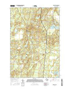 Priest Lake Wisconsin Current topographic map, 1:24000 scale, 7.5 X 7.5 Minute, Year 2015