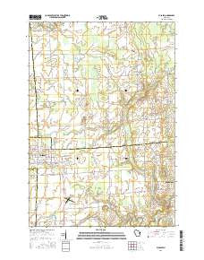 Pulaski Wisconsin Current topographic map, 1:24000 scale, 7.5 X 7.5 Minute, Year 2016