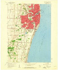 Racine South Wisconsin Historical topographic map, 1:24000 scale, 7.5 X 7.5 Minute, Year 1958