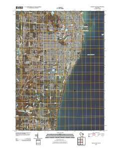 Racine South Wisconsin Historical topographic map, 1:24000 scale, 7.5 X 7.5 Minute, Year 2010
