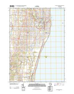 Racine South Wisconsin Historical topographic map, 1:24000 scale, 7.5 X 7.5 Minute, Year 2013