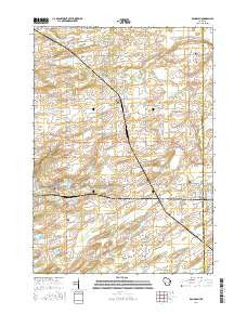 Randolph Wisconsin Current topographic map, 1:24000 scale, 7.5 X 7.5 Minute, Year 2016