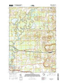 Readfield Wisconsin Current topographic map, 1:24000 scale, 7.5 X 7.5 Minute, Year 2016