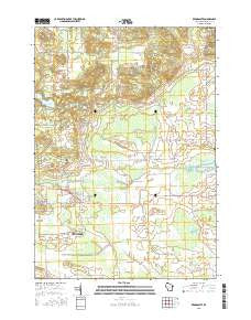 Redgranite Wisconsin Current topographic map, 1:24000 scale, 7.5 X 7.5 Minute, Year 2015