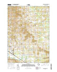 Reedsburg East Wisconsin Current topographic map, 1:24000 scale, 7.5 X 7.5 Minute, Year 2016