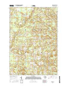 Regina Wisconsin Current topographic map, 1:24000 scale, 7.5 X 7.5 Minute, Year 2015