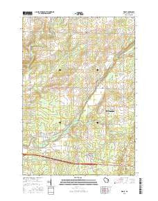 Ringle Wisconsin Current topographic map, 1:24000 scale, 7.5 X 7.5 Minute, Year 2015