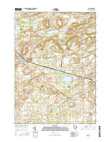 Rio Wisconsin Current topographic map, 1:24000 scale, 7.5 X 7.5 Minute, Year 2016