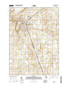 Ripon Wisconsin Current topographic map, 1:24000 scale, 7.5 X 7.5 Minute, Year 2015