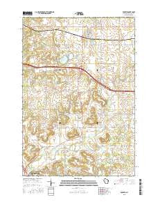 Roberts Wisconsin Current topographic map, 1:24000 scale, 7.5 X 7.5 Minute, Year 2015