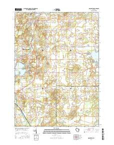 Rochester Wisconsin Current topographic map, 1:24000 scale, 7.5 X 7.5 Minute, Year 2016