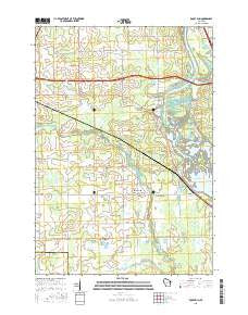 Rocky Run Wisconsin Current topographic map, 1:24000 scale, 7.5 X 7.5 Minute, Year 2015