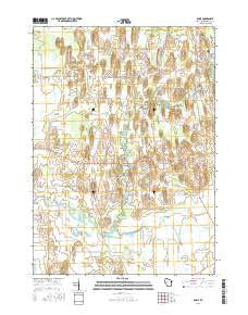 Rome Wisconsin Current topographic map, 1:24000 scale, 7.5 X 7.5 Minute, Year 2016