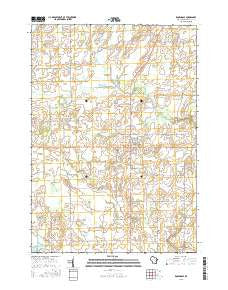 Rosendale Wisconsin Current topographic map, 1:24000 scale, 7.5 X 7.5 Minute, Year 2015