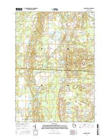 Rosholt NW Wisconsin Current topographic map, 1:24000 scale, 7.5 X 7.5 Minute, Year 2015