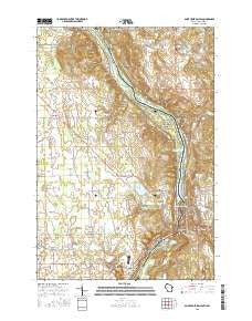 Saint Croix Dalles Wisconsin Current topographic map, 1:24000 scale, 7.5 X 7.5 Minute, Year 2015