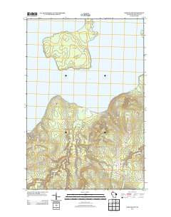 Sand Island Wisconsin Historical topographic map, 1:24000 scale, 7.5 X 7.5 Minute, Year 2013