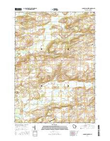 Sand Spring Creek Wisconsin Current topographic map, 1:24000 scale, 7.5 X 7.5 Minute, Year 2016