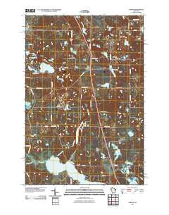 Sarona Wisconsin Historical topographic map, 1:24000 scale, 7.5 X 7.5 Minute, Year 2010