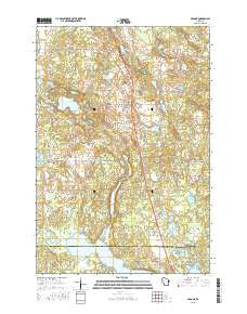 Sarona Wisconsin Current topographic map, 1:24000 scale, 7.5 X 7.5 Minute, Year 2015
