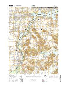 Sauk City Wisconsin Current topographic map, 1:24000 scale, 7.5 X 7.5 Minute, Year 2016