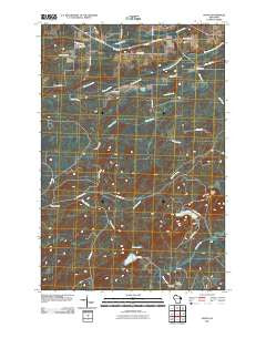 Saxon Wisconsin Historical topographic map, 1:24000 scale, 7.5 X 7.5 Minute, Year 2010