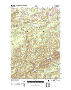 Saxon Wisconsin Historical topographic map, 1:24000 scale, 7.5 X 7.5 Minute, Year 2013