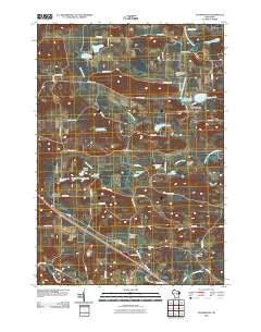 Scandinavia Wisconsin Historical topographic map, 1:24000 scale, 7.5 X 7.5 Minute, Year 2010
