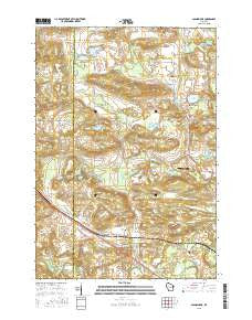 Scandinavia Wisconsin Current topographic map, 1:24000 scale, 7.5 X 7.5 Minute, Year 2015
