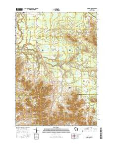 Shamrock Wisconsin Current topographic map, 1:24000 scale, 7.5 X 7.5 Minute, Year 2015