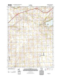 Sharon Wisconsin Historical topographic map, 1:24000 scale, 7.5 X 7.5 Minute, Year 2013