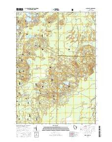 Shay Lake Wisconsin Current topographic map, 1:24000 scale, 7.5 X 7.5 Minute, Year 2015