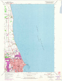 Sheboygan North Wisconsin Historical topographic map, 1:24000 scale, 7.5 X 7.5 Minute, Year 1954