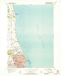 Sheboygan North Wisconsin Historical topographic map, 1:24000 scale, 7.5 X 7.5 Minute, Year 1954