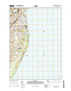 Sheboygan South Wisconsin Current topographic map, 1:24000 scale, 7.5 X 7.5 Minute, Year 2016