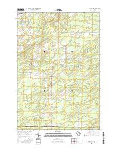 Sheldon NE Wisconsin Current topographic map, 1:24000 scale, 7.5 X 7.5 Minute, Year 2015