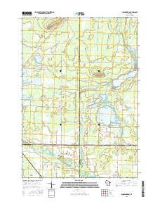 Shennington Wisconsin Current topographic map, 1:24000 scale, 7.5 X 7.5 Minute, Year 2015