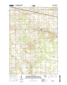 Sherry Wisconsin Current topographic map, 1:24000 scale, 7.5 X 7.5 Minute, Year 2015